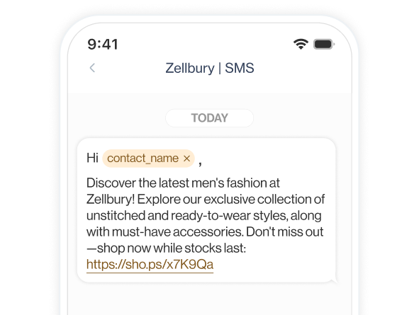 zellbury cs section9 sms notification